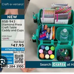 Craft Table Caddy And Cups 
