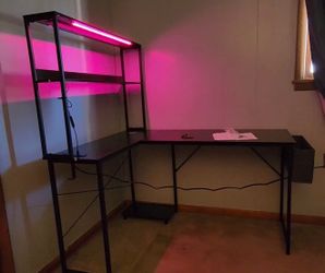L Shaped Black Desk