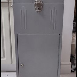 Vtg Industrial Steampunk double  file Cabinet Bar Kitchen Cocktails Re purpose,very rare to find in good conditions.