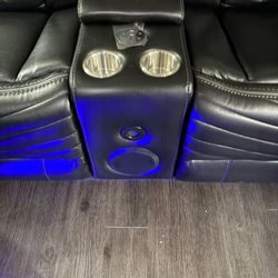 Brand New! Set  3Pcs BLACK  Recliners  $1499