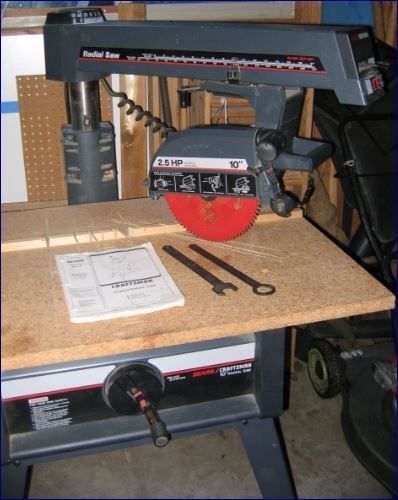 Craftsman 10" radial arm saw & accessories