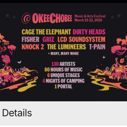 2 Okeechobee Music Festival VIP Tickets