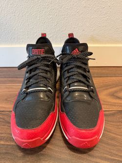 Adidas Dame Basketball Sneakers Black Red size 12