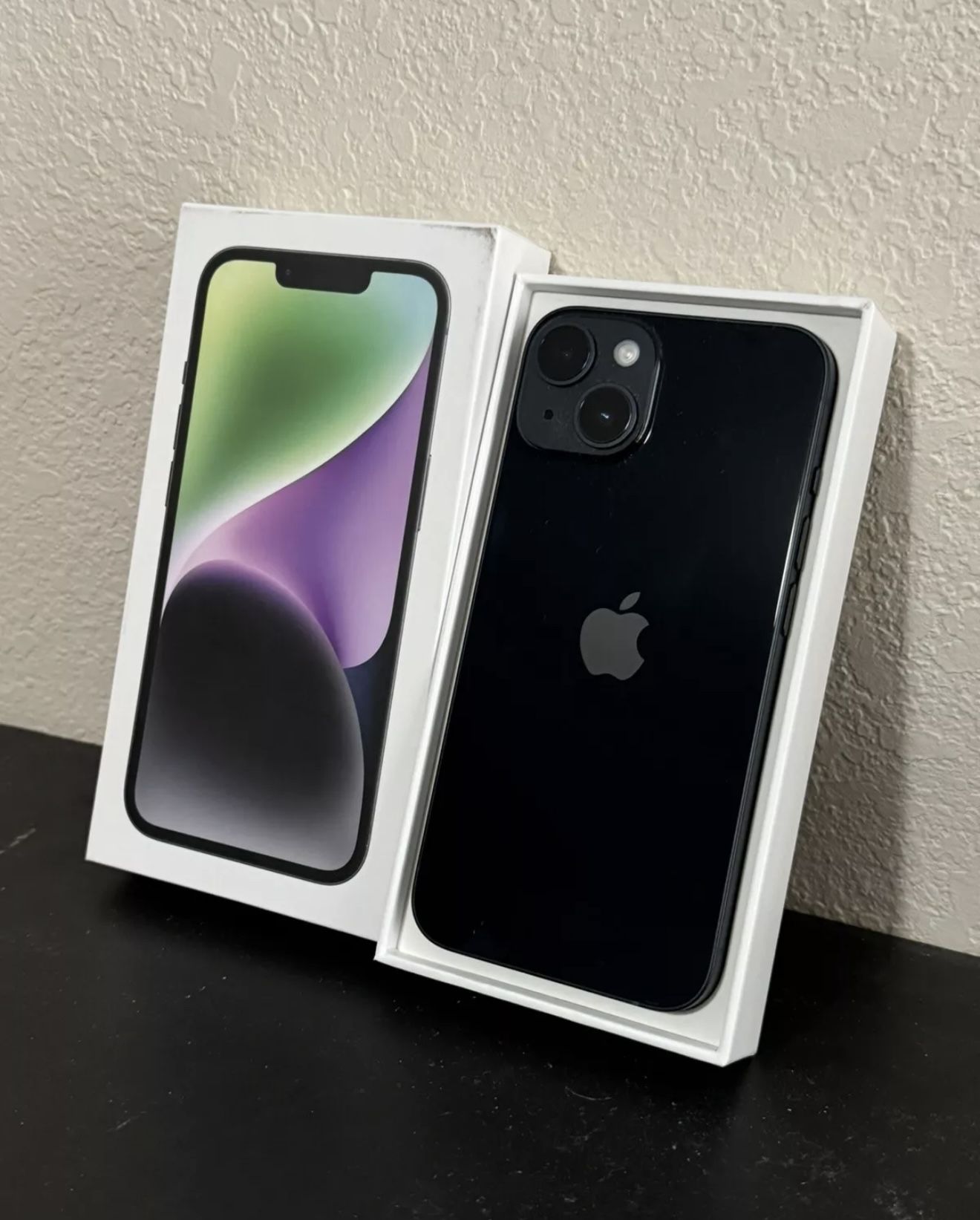 APPLE IPHONE 14 128GB BLACK T-MOBILE ESIM OPEN BOX CONDITION 10/10 100% BATTERY