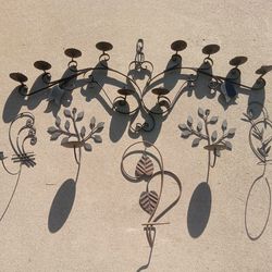 Wrought-iron Candle Wall Decor