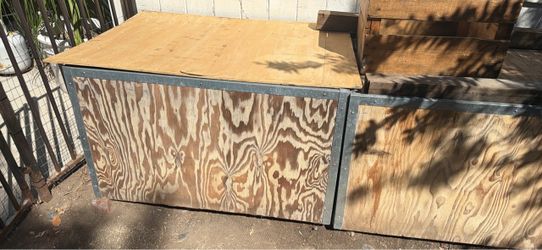 Plywood and Metal Storage Box $20 each
