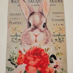 Metal Bunny Sign 