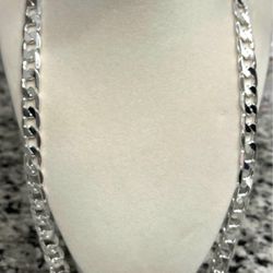 New S925 sterling silver chain-link necklace 27”