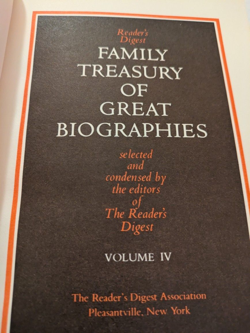 Family Treasury Of Great Biographies Volume IV