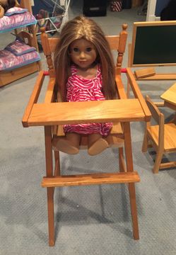 Wooden doll high chair