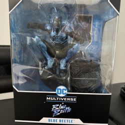 DC multiverse Blue Beetle figure statue toy Brand new  Box measures approximately 12” x 9” x 6” 2 pounds in weight