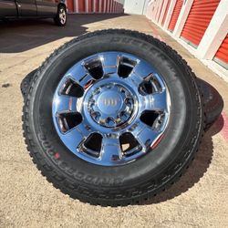 20s Ford F250 King Ranch Chrome F350 Rims Rines Wheels Oem 8lug Tires