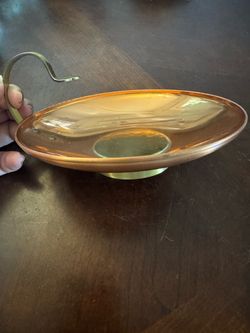 Vintage copper craft candle holder