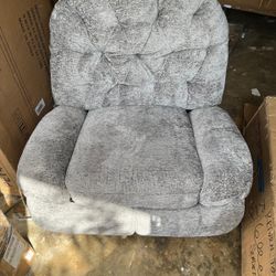 Super Comfy Power Swivel Recliner On Gray