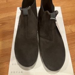 New Geox Respira Mens Leather Chelsea Boots  Pull On Ankle Boots Size 8