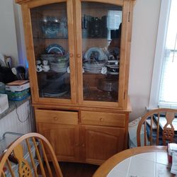 China Cabinet And Table And Chairs 