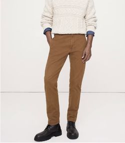 Banana Republic Brushed Cotton Chino Trouser Traveler Pants Brown Sz 32x32