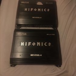 2 Hifonics  4 Channel Amplifiers 