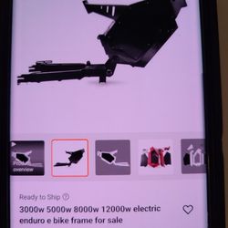 Black ENDURO  E BIKE FRAME :3000W, 5000W,  8000W, 12000W,electric  Enduro  Frame