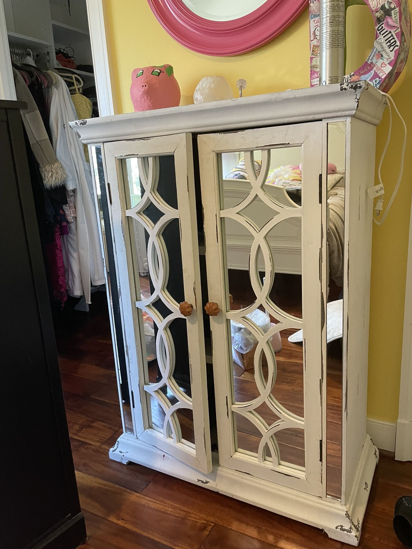 Mirrored Solid Wood White Distressed for Sale in Rockville, MD