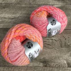 Lot of 2 Lana Grossa Basics Bulky Wool Blend Yarn Skeins