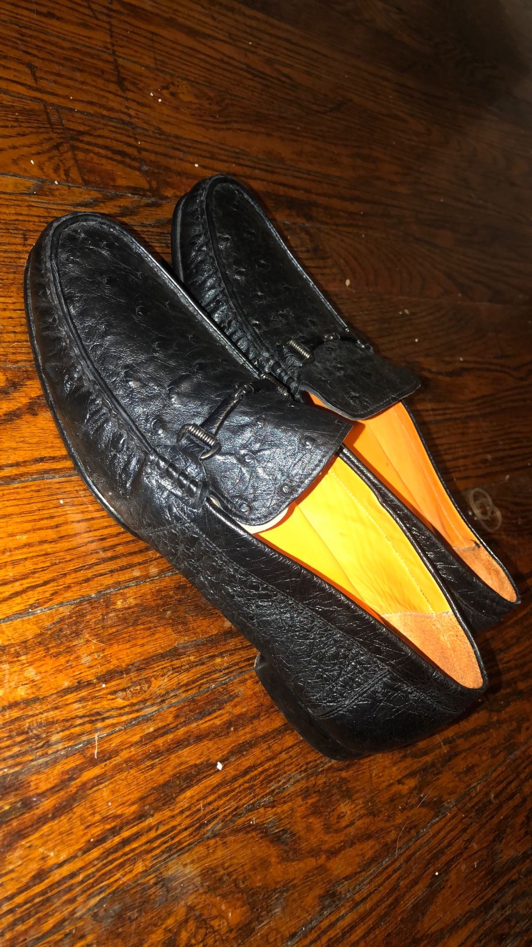 Mezlan Ostrich Leather Slip On 