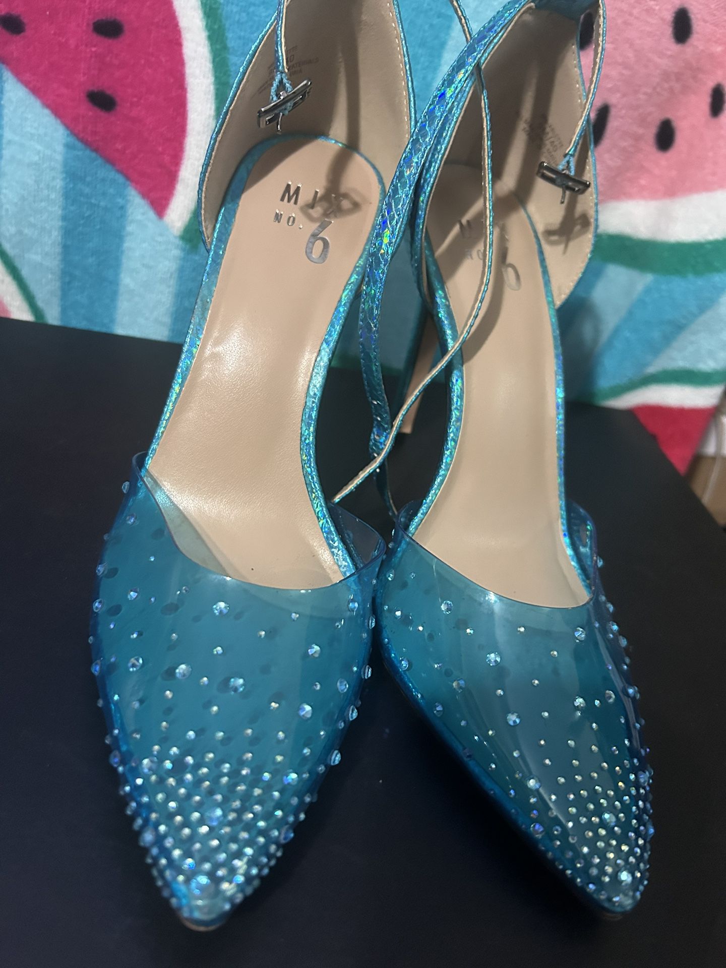 Mix No. 6 Turquoise Swarovski Crystal Embellished So 9 Heels
