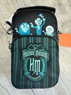 Disney Parks 2024 Lug Haunted Mansion Hitchhiking Ghosts Gargoyle Crossbody Bag