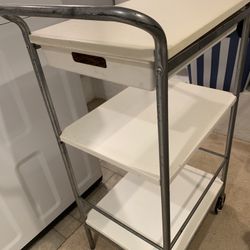 Utility Cart with Wheels And Drawer