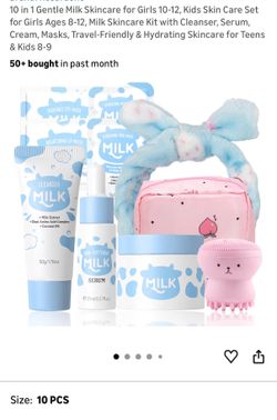 MILK 10 in 1 Gentle Milk Skincare Kit for Girls & Teens