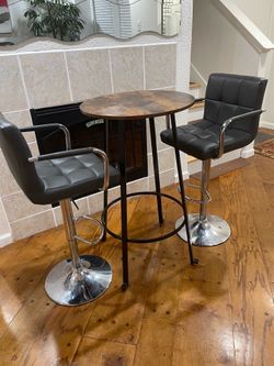 Great High Table with 2 Adjustable Chairs