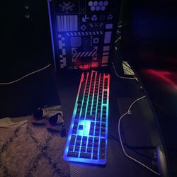 gaming pc, mouse and keyboard 