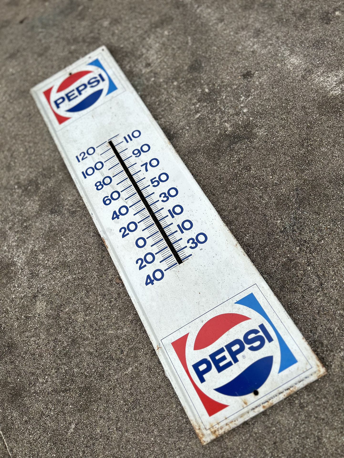 VTG- Pepsi Thermometer Metal Signage 