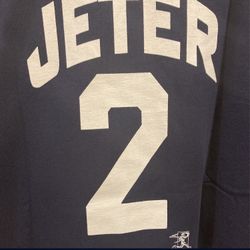 Derek Jeter #2 New York Yankees Size XXL O'Connell Designs DELTA Blue T-Shirt 
