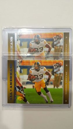2009 Press Pass All American 1 Silver and 1 Blue Edition Insert Card Shonn Greene #83