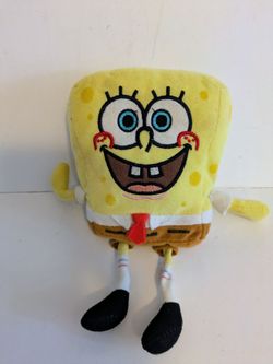 SpongeBob SquarePants Yellow Brown Plush Red Tie