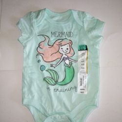 Okie Dokie Disney Baby Mermaid in Training Bodysuit NB 5-8 lbs New !!
