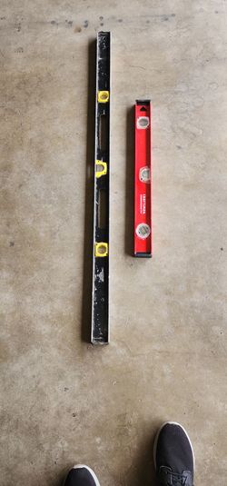 2 and 4 ft aluminum levels