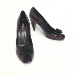 Fendi Patent Leather Heels With Bow