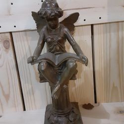 Bronze Look Reading Ferry Statue 22inch High