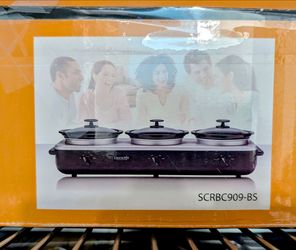 Crock-Pot Triple Slow Cooker Buffet Server SCRBC909-BS