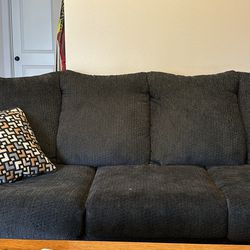 Black Loveseat and Couch