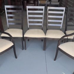 STANLEY FURNITURE 6 SLAT DINING TABLE CHAIRS SET ARMCHAIR