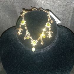 Cookie Lee Charm Bracelet, 7"-8" length