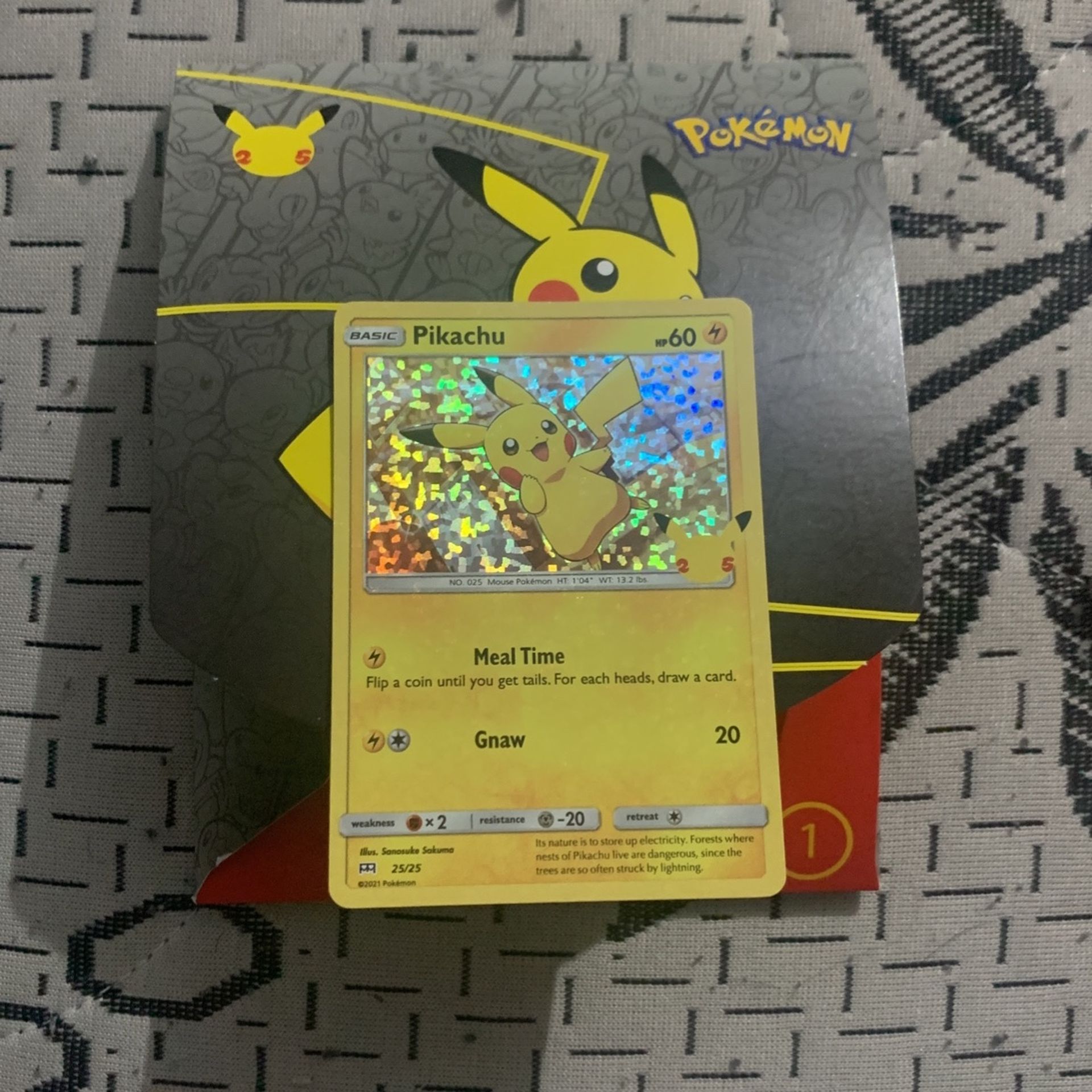 Holographic Pikachu McDonald's 25th Anniversary Pokémon