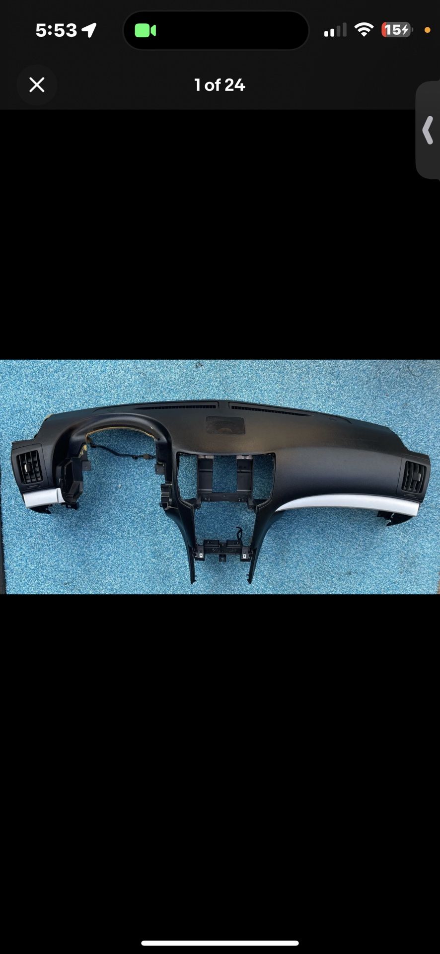 09-15 INFINITI G37 Q60 DASHBOARD DASH BOARD INSTRUMENT PANEL COVER ASSEMBLY OEM