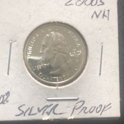 2000  S Proof silver New Hampshire quarter