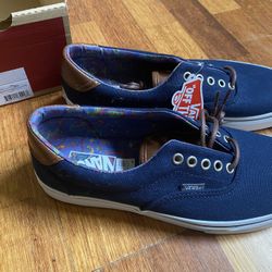 New VANS Shoes Mens 9 Women s 10.5 Navy Blue Paisley for