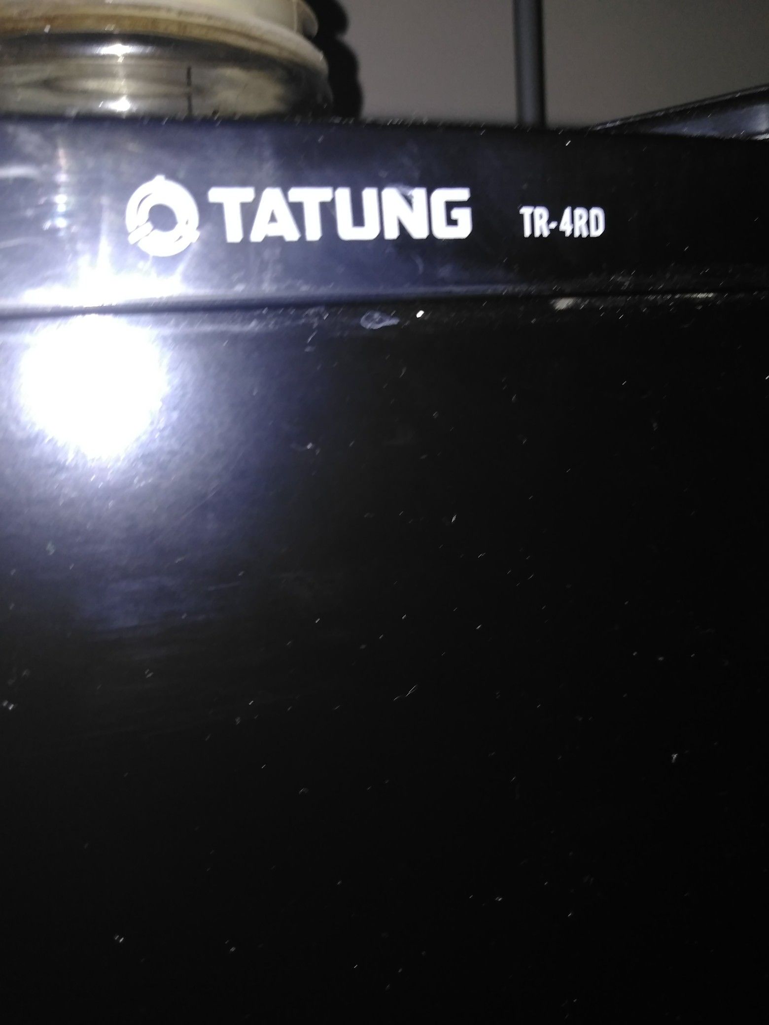 Tatung black mini fridge