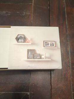 Place&Time 3 piece wall shelf white
